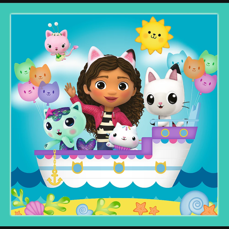 TREFL GABBY´S DOLLHOUSE Pužļu komplekts 3in1