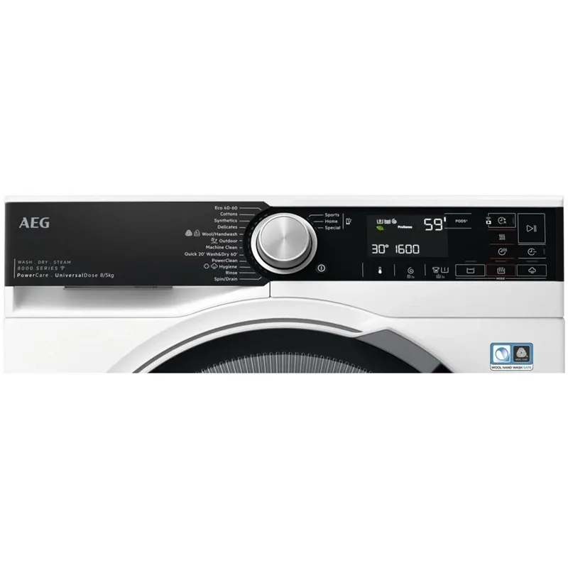 Pesumasin - kuivati AEG 8000 seeria „PowerCare“ „UniversalDose“ EcoLine LWR85865O