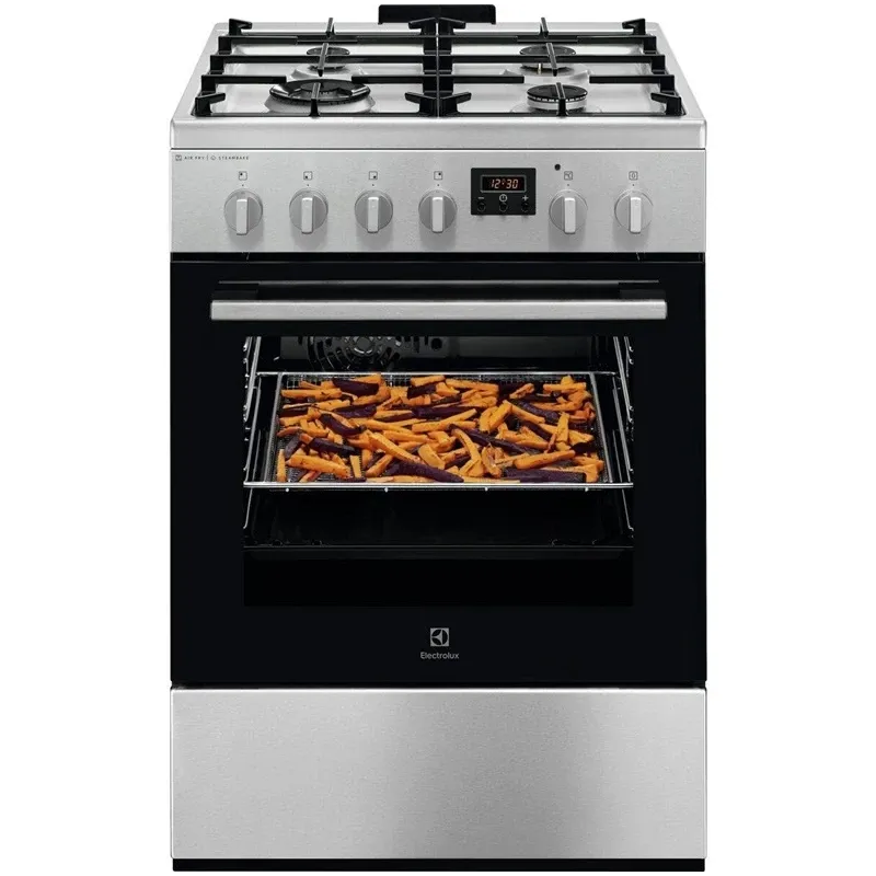 Gāzes plīts ar elektrisko krāsni Electrolux 600 sērija „SteamBake“ LKK664220X