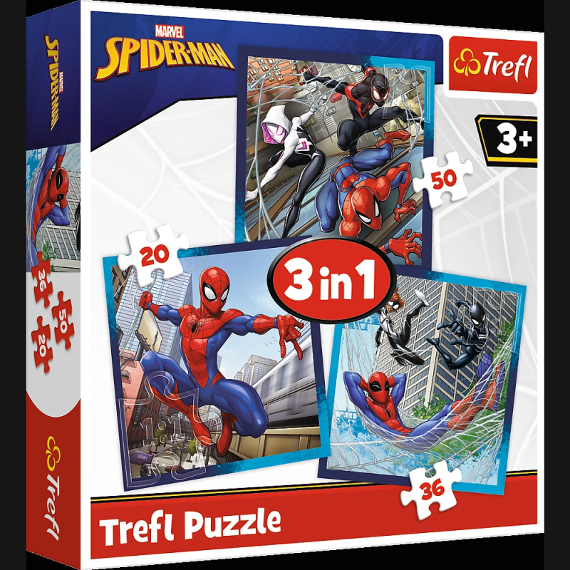 TREFL SPIDER-MAN 3 dėlionių rinkinys „Žmogus-voras“