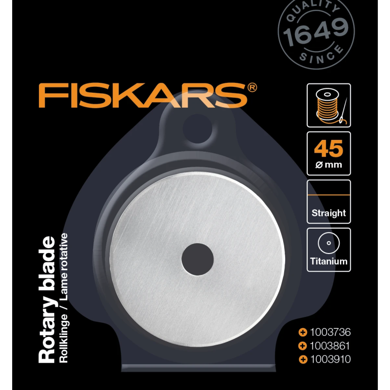 Rotējosā griezēja rezerves asmenis, 45mm