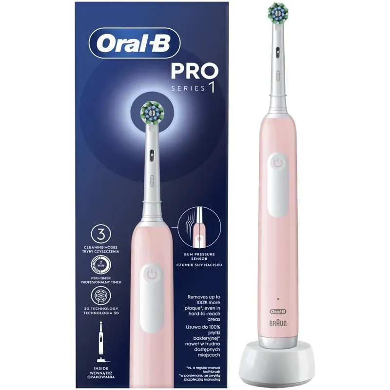 Elektrinis dantų šepetėlis Oral-B Pro Series 1 D305.513.3, rožinė sp.