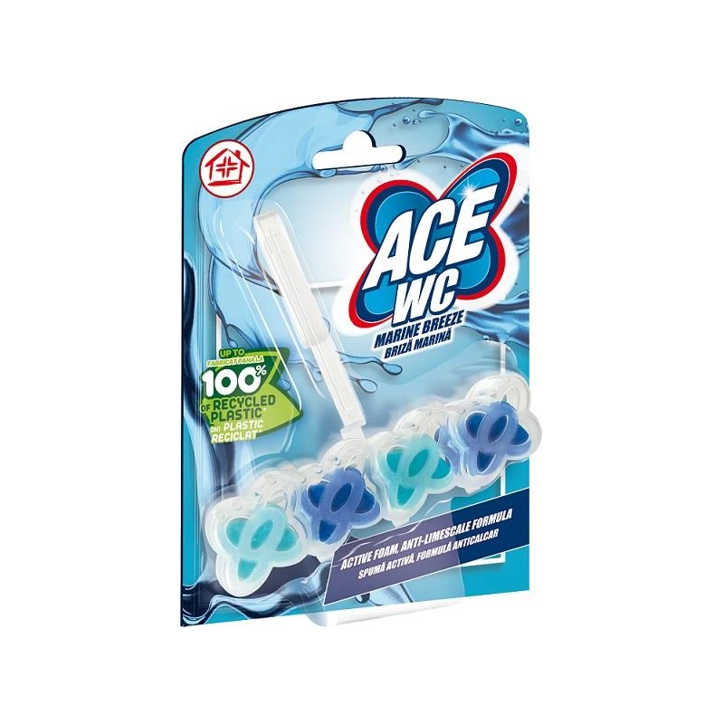 WC tualetes atsvaidzinātājs-tīrītājs ACE. Marine breeze. 48 g