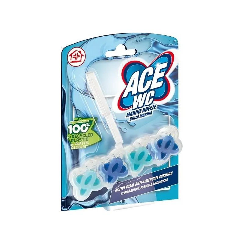 WC tualetes atsvaidzinātājs-tīrītājs ACE. Marine breeze. 48 g