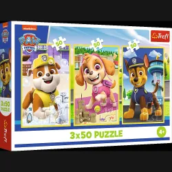 TREFL PAW PATROL Dėlionių rinkinys „Šunyčiai herojai“, 3 x 50 det.