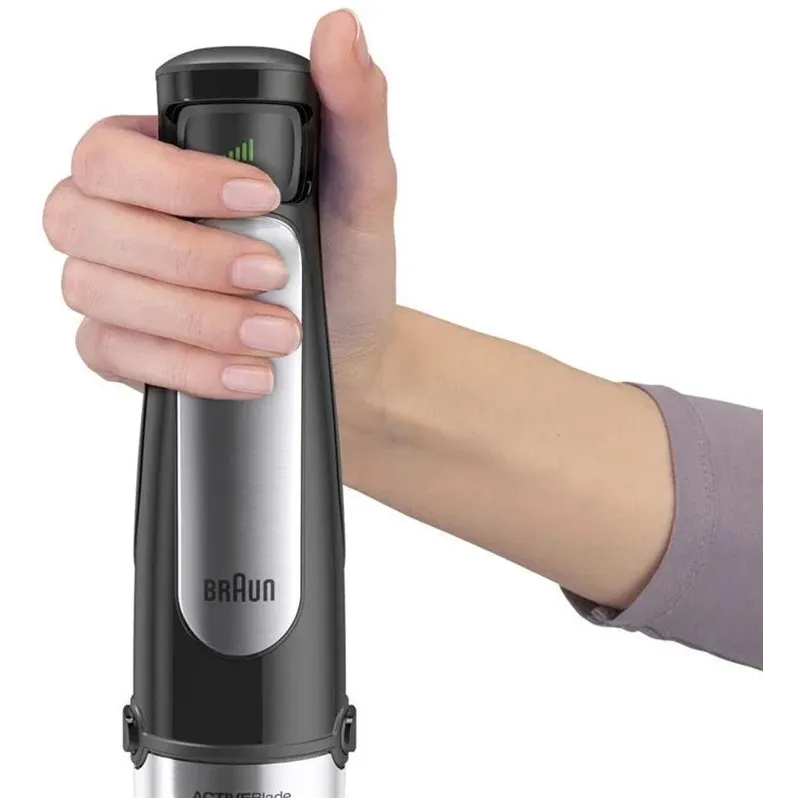 Rokas blenderis Braun MQ 7087, melna-nerūsējošā tērauda