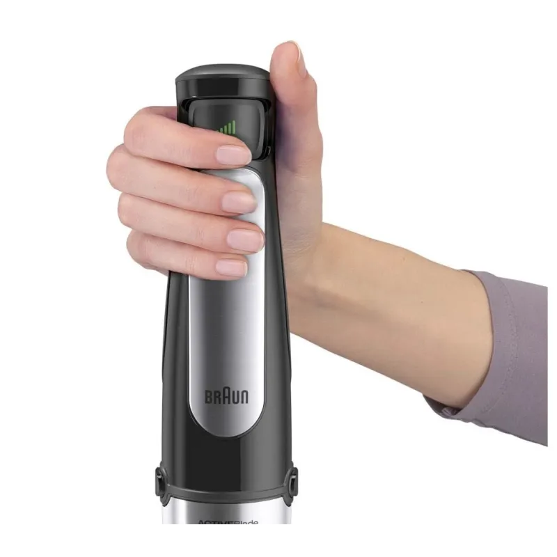 Rokas blenderis Braun MQ 7087, melna-nerūsējošā tērauda