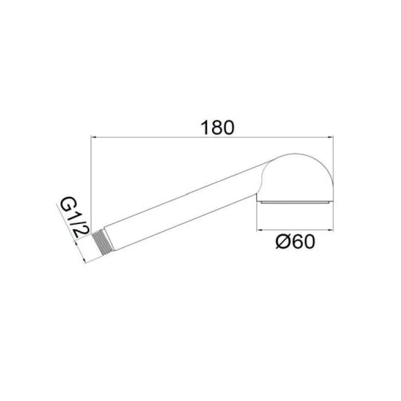 Dušas galva disflextanit d260c 60mm