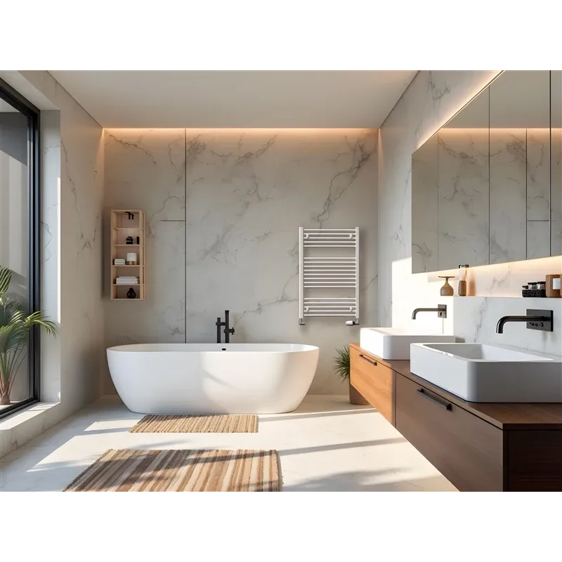 Ūdens dvieļu žāvētājs Koralux Linear Classic, balta, 60 cm x 90 cm, 429 W