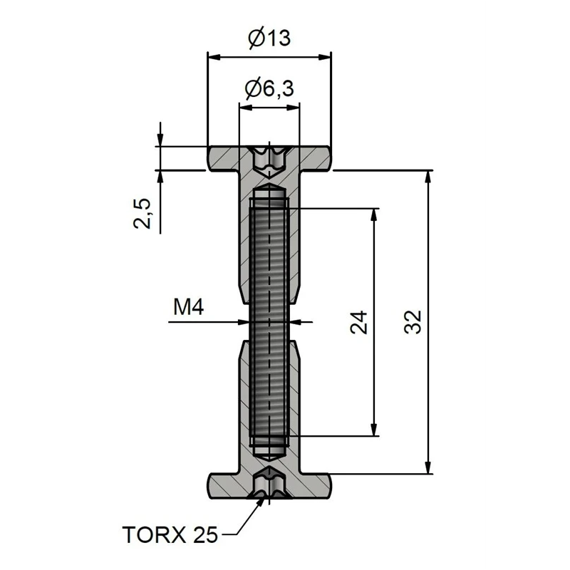 Plākšņu spriegotājs 32 mm zn