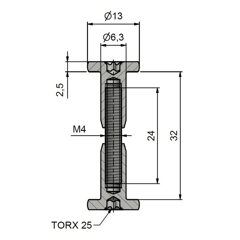 Plokščių veržikliai 8601-X. 32 mm