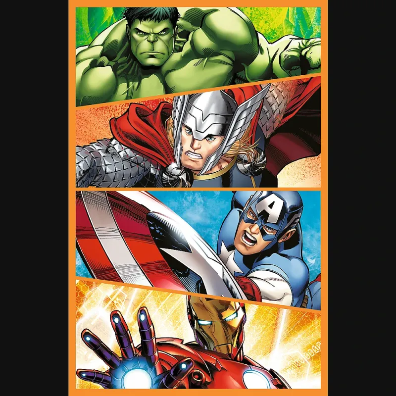 TREFL AVENGERS Dėlionių rinkinys „Veiksmo diena“, 3 x 80 det.