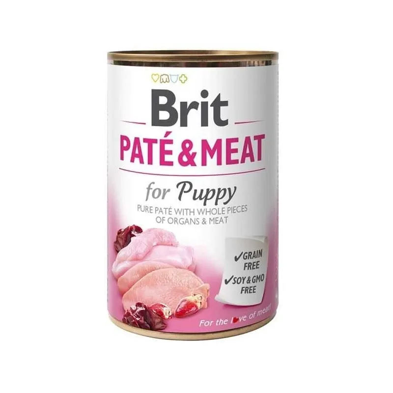 Šlapias šunų maistas Brit Paté & Meat 8595602530335, vištiena-kalakutiena, 0.4 kg