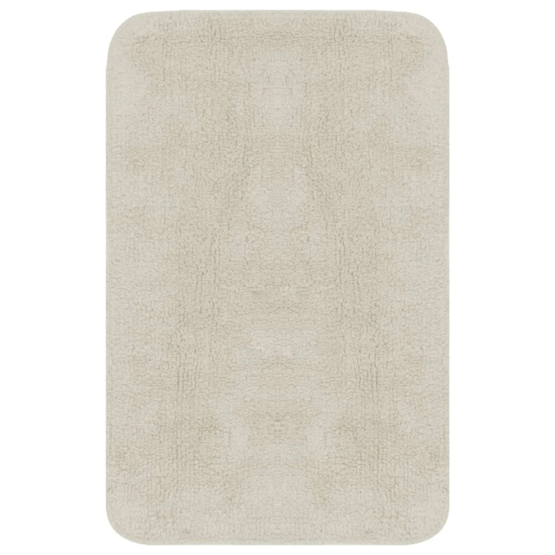 vidaXL vannasistabas paklāji, 2 gab., balts audums