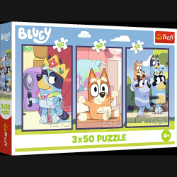 TREFL BLUEY puzzle set The Bluey family, 3x50 pcs