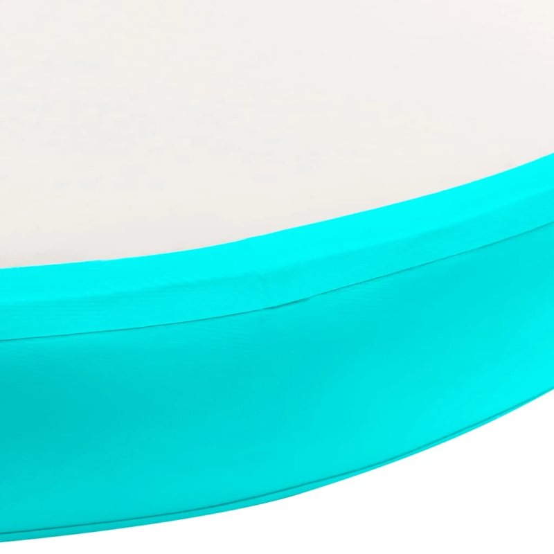 vidaXL piepūšams vingrošanas matracis ar pumpi, 100x100x10cm, zaļš PVC