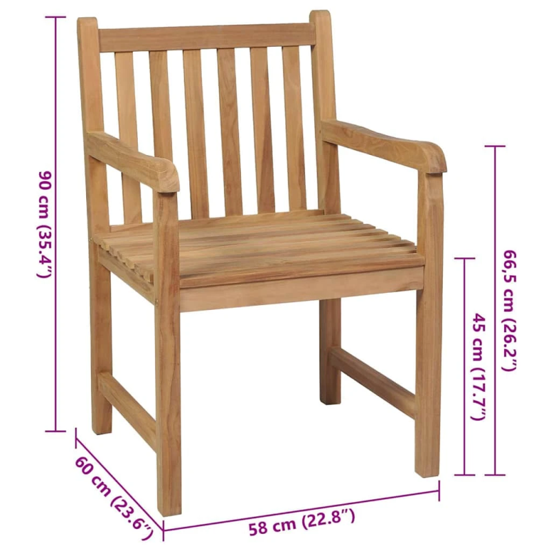 vidaXL dārza krēsli, 2 gab., melni matrači, masīvs tīkkoks