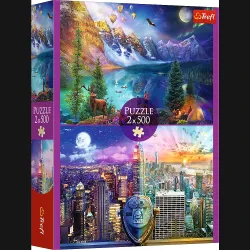 TREFL Puzzle set American Tour, 2x500 pcs
