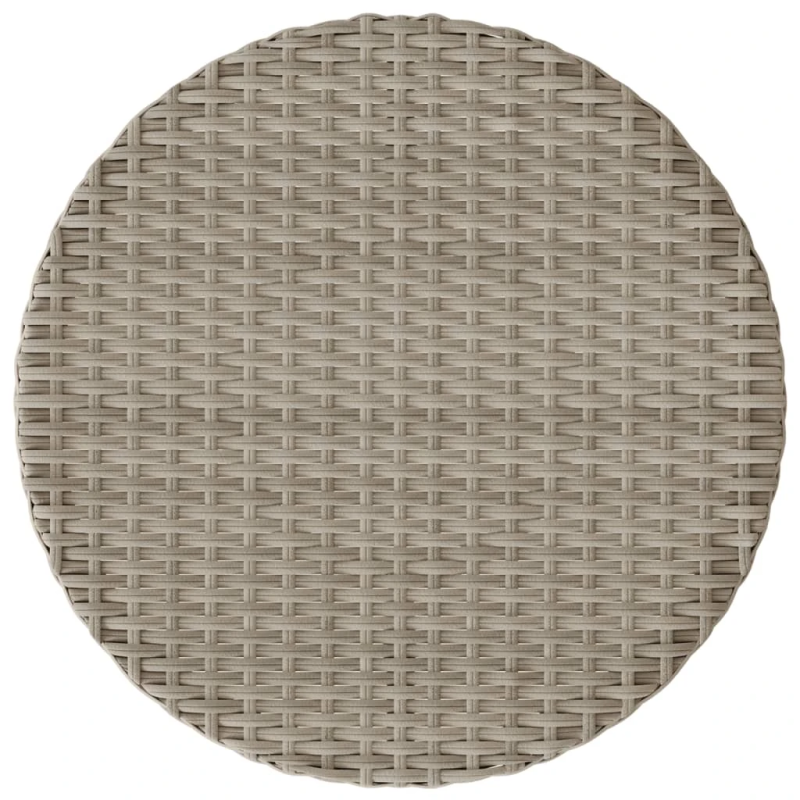 vidaXL 3-daļīgs bistro mēbeļu komplekts, matrači,pelēka PE rotangpalma