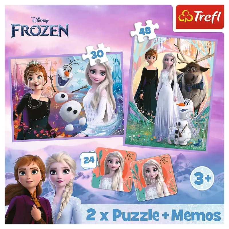 TREFL FROZEN Puzle 30+48+24 memo Ledus Sirds 2