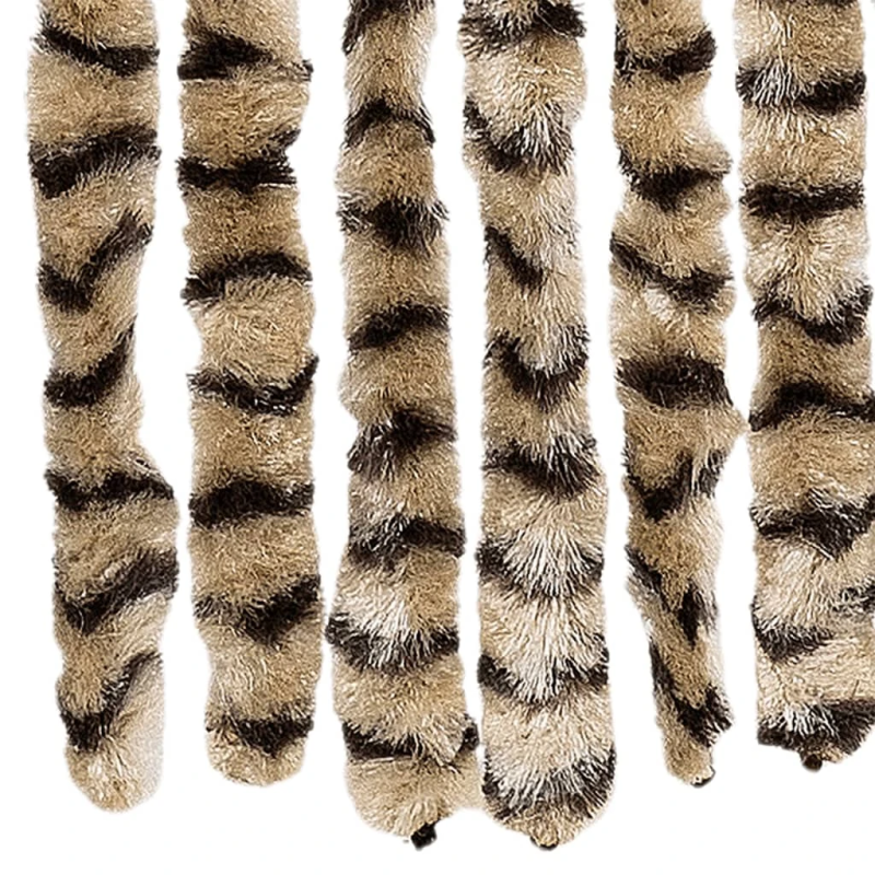 vidaXL kukaiņu aizkars, bēšs un brūns, 56x200 cm, šenils