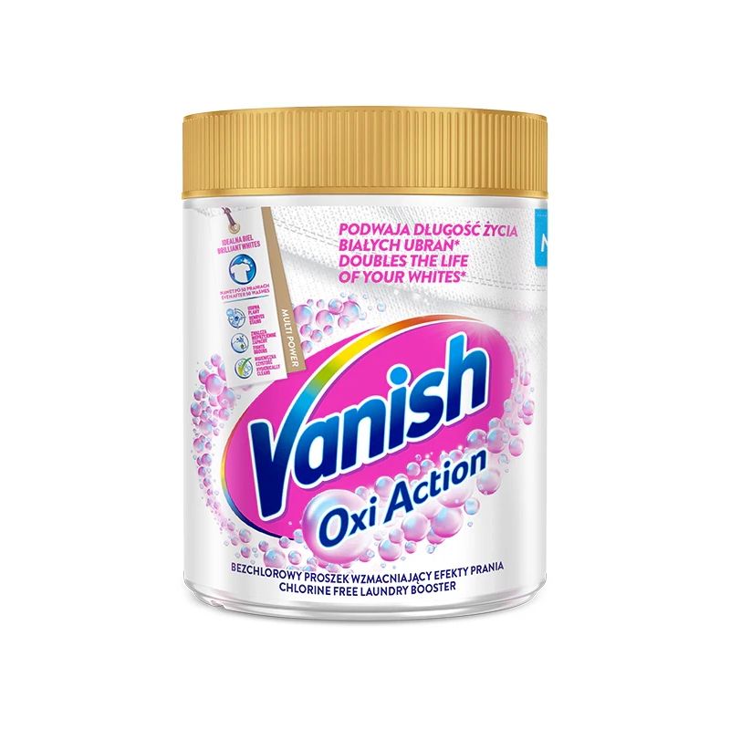 Dėmių valiklis VANISH OXI ACTION WHITE. 470 g