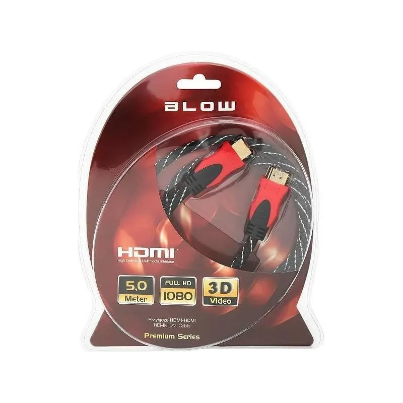 Vads Blow HDMI - HDMI HDMI Vīrietis, HDMI Vīrietis, 5 m, melna krās.