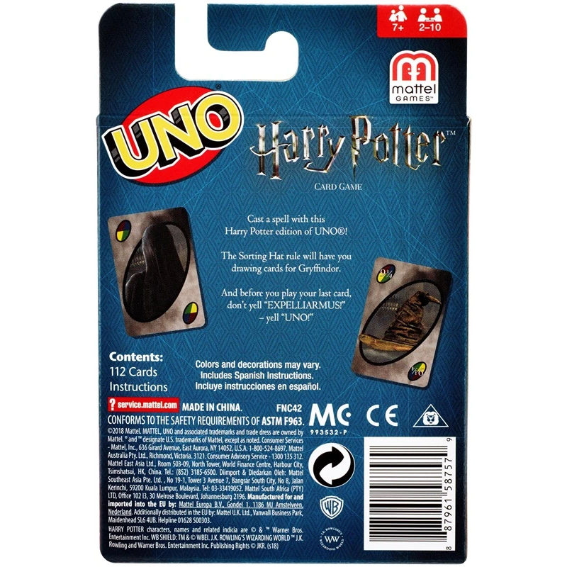 Spēle uno kārtis harry potter