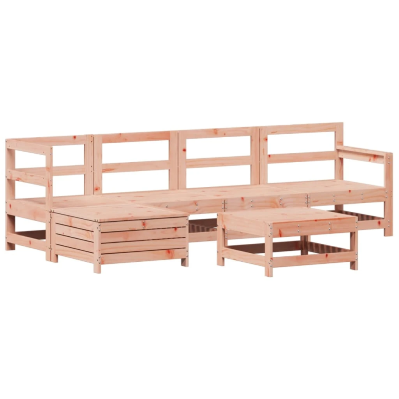 vidaXL 6-daļīgs dārza dīvānu komplekts, egles masīvkoks