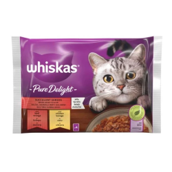 Konservi kaķiem whiskas p.gaļas k.4x85g