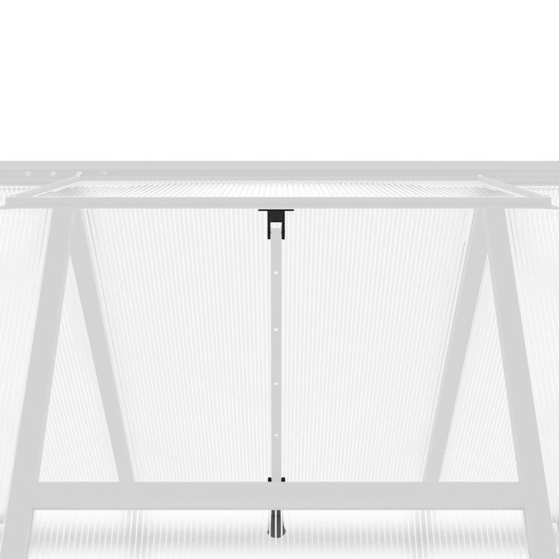 vidaXL siltumnīca ar pamatnes rāmi, sudraba, 169x169x202 cm, alumīnijs