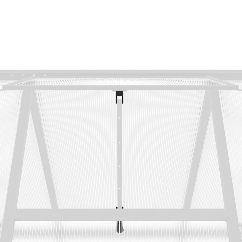 vidaXL siltumnīca ar pamatnes rāmi, sudraba, 224x169x195 cm, alumīnijs