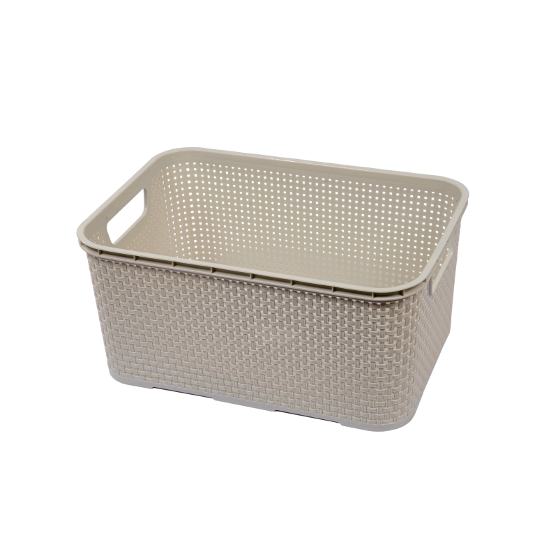 Grozs Rattan 7L, krēmbalts