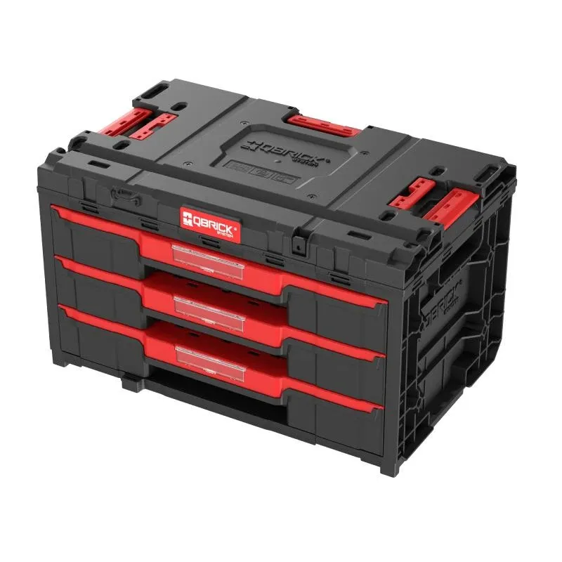 Instrumentu kaste Qbrick System ONE Drawer 3, 58.7 cm x 38 cm x 34 cm, melna krās.