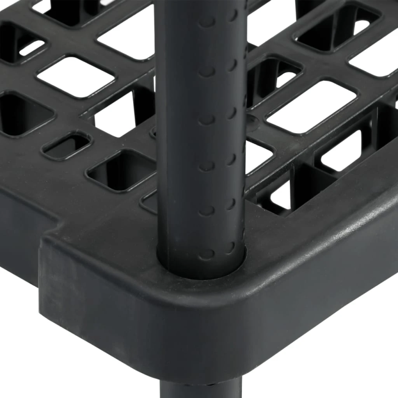 vidaXL 5-līmeņu plaukts, melns, 93,5x45,5x194,5 cm, PP