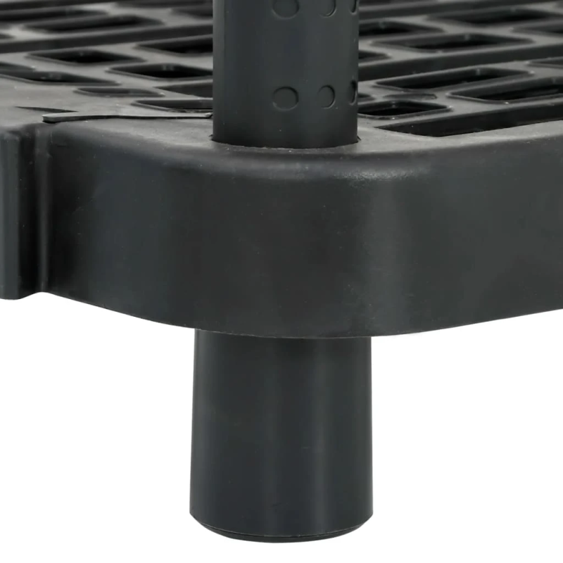 vidaXL 5-līmeņu plaukts, melns, 93,5x45,5x194,5 cm, PP