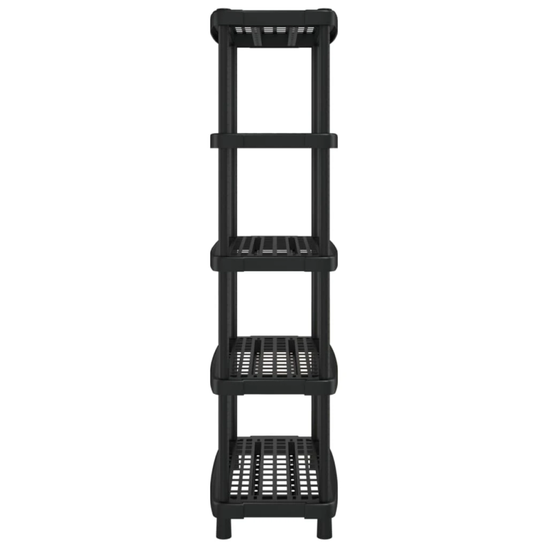 vidaXL 5-līmeņu plaukts, melns, 93,5x45,5x194,5 cm, PP