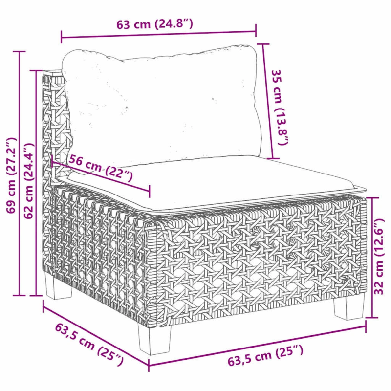 vidaXL 10-daļīgs dārza dīvāna komplekts, matrači, bēša PE rotangpalma