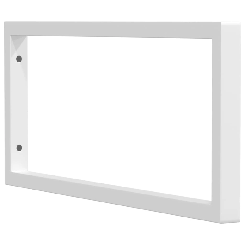 vidaXL plauktu kronšteini izlietnei, 2 gb., balti, taisnstūra, tērauds