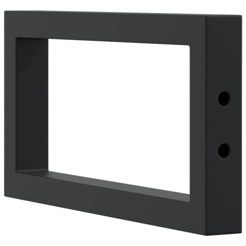 vidaXL plauktu kronšteini izlietnei, 2 gb., melns, taisnstūra, tērauds