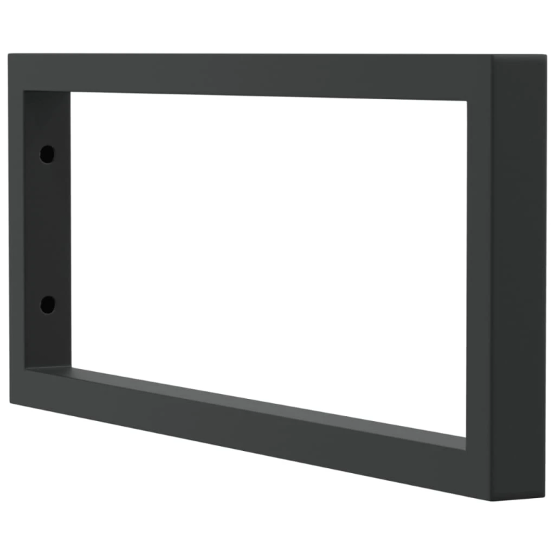 vidaXL plauktu kronšteini izlietnei, 2 gb., melns, taisnstūra, tērauds