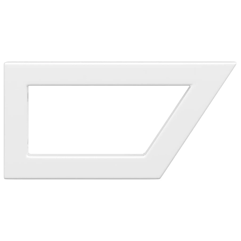 vidaXL plauktu kronšteini izlietnei, 2 gb., balti, trapeces, tērauds