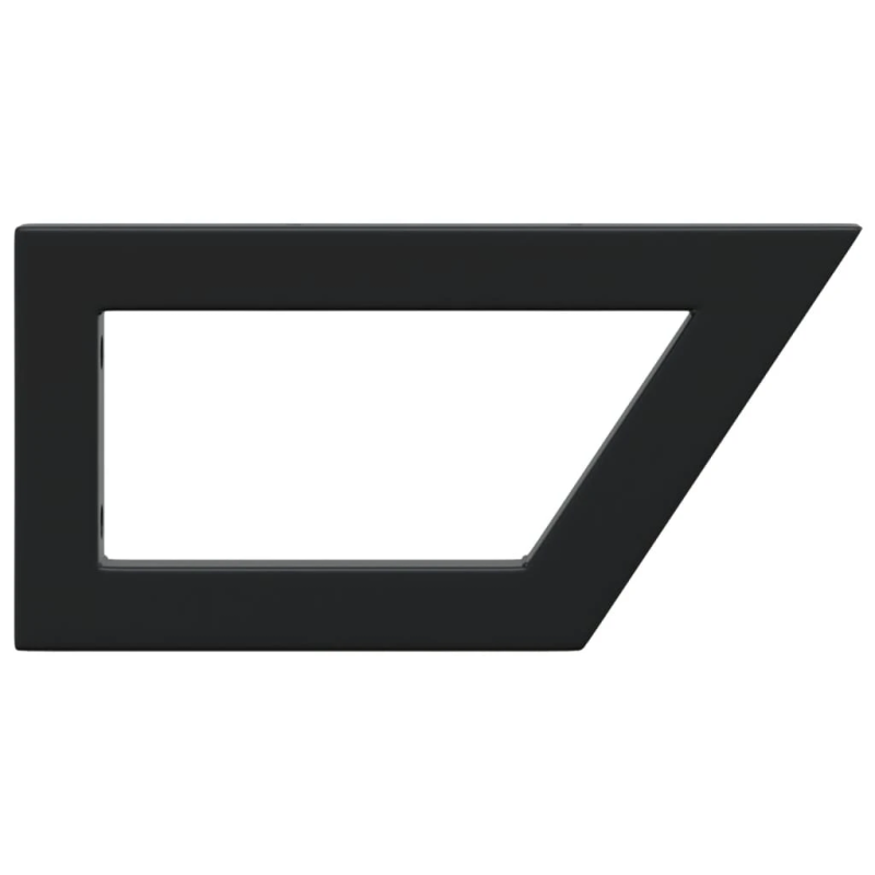 vidaXL plauktu kronšteini izlietnei, 2 gb., melni, trapeces, tērauds