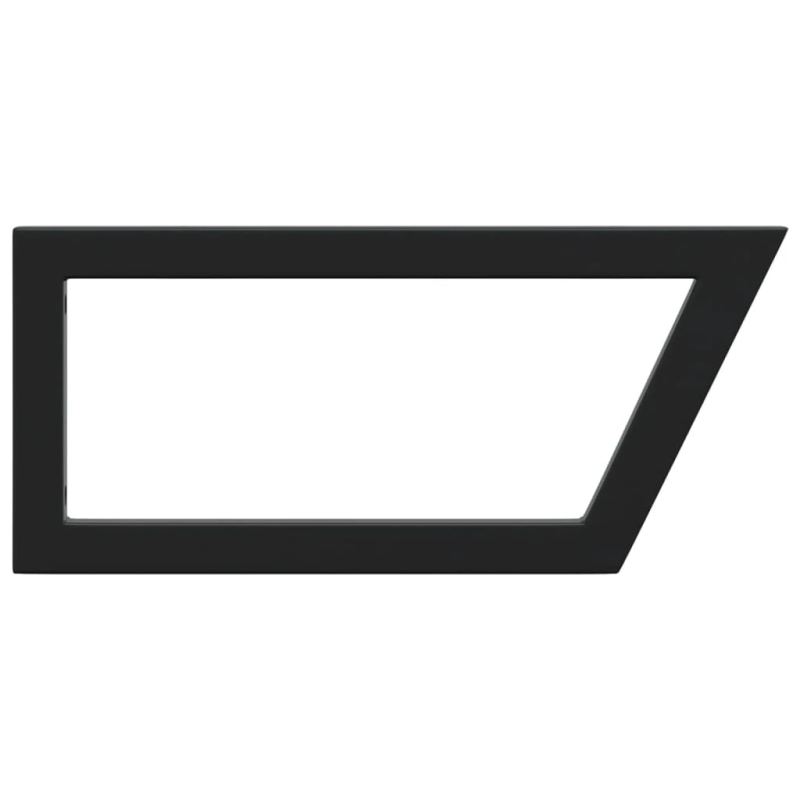 vidaXL plauktu kronšteini izlietnei, 2 gb., melni, trapeces, tērauds