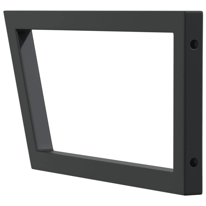 vidaXL plauktu kronšteini izlietnei, 2 gb., melni, trapeces, tērauds