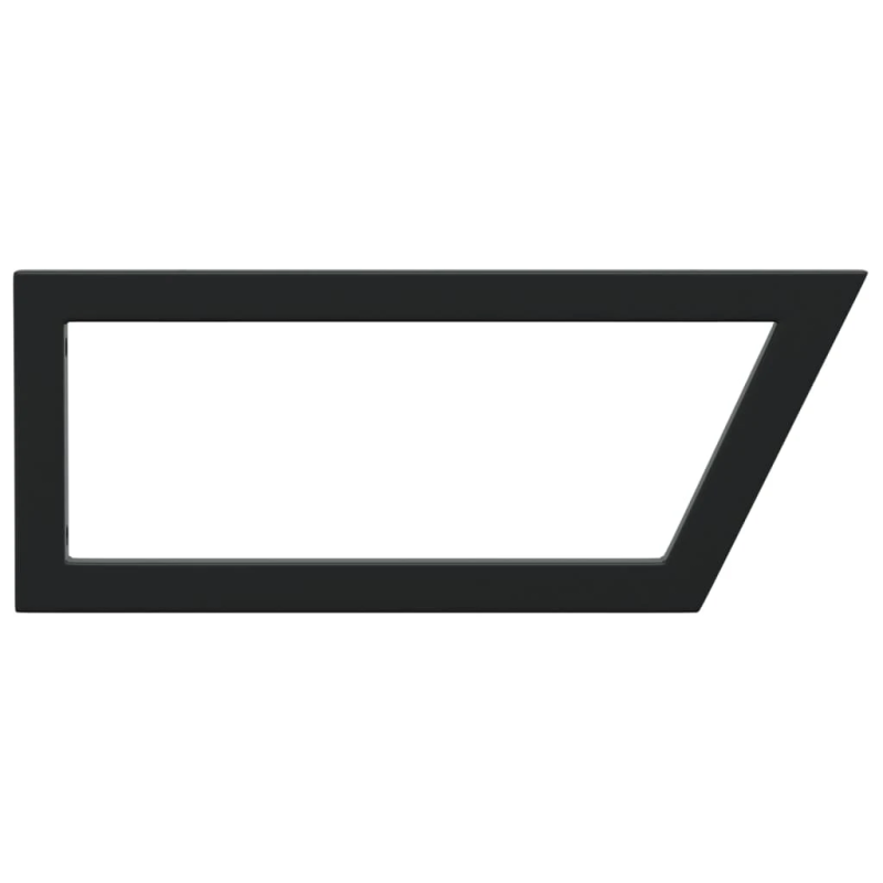 vidaXL plauktu kronšteini izlietnei, 2 gb., melni, trapeces, tērauds