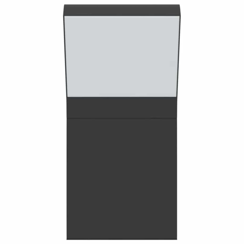 vidaXL āra LED sienas lampas, 2 gab., melnas, liets alumīnijs