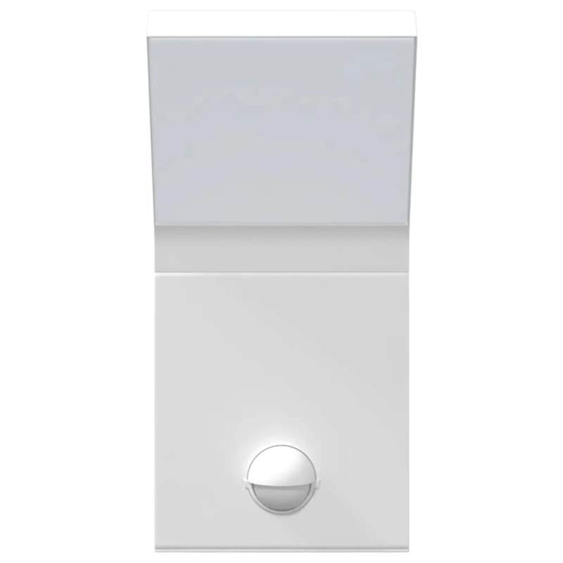 vidaXL āra LED sienas lampas ar sensoru 2 gab. balta liets alumīnijs