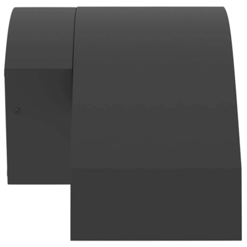 vidaXL āra LED sienas lampa ar sensora, melns, liets alumīnijs