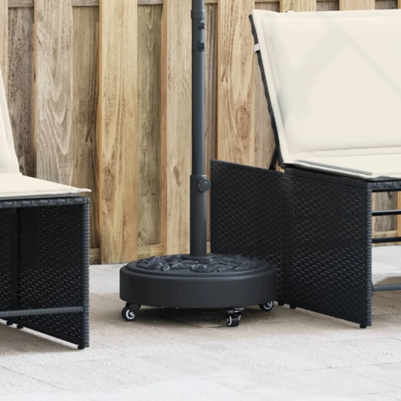 vidaXL saulessarga pamatne ar riteņiem, DIA38 - 48 mm kātiem, 27 kg